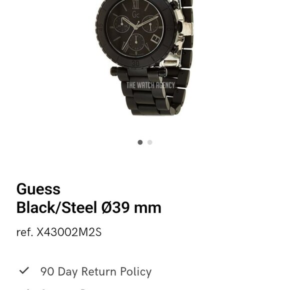 New Authentic Guess Collection X35004L2S Black Stainless-Steel Watch new w/ Tag - Picture 2 of 3